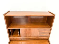 Pamono Walnut Secretary with Wave Front by Erling Torvits, Denmark, 1960s Hot