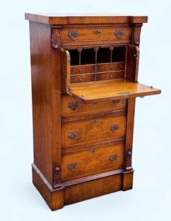 Pamono Walnut Wellington Chest with Secretary Outlet