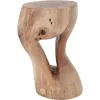 Pamono Walnut Wood Sculptural Side Table by Logniture Discount