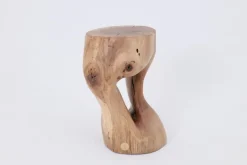 Pamono Walnut Wood Sculptural Side Table by Logniture Discount
