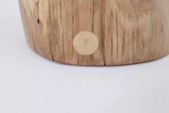 Pamono Walnut Wood Sculptural Side Table by Logniture Discount