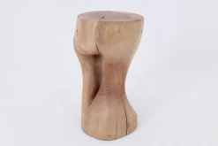 Pamono Walnut Wood Sculptural Side Table by Logniture Discount
