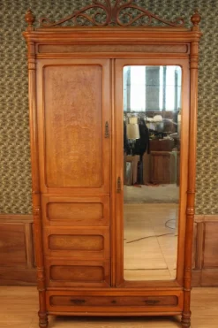 Pamono Wardrobe, Bedframe and Nightstand from Jacob and Josef Kohn, 1890s, Set of 3 Discount