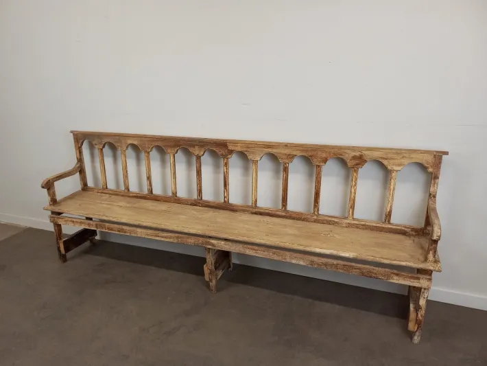 Pamono Weathered Church Bench New