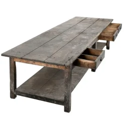 Pamono Weathered Solid Wood Worktable Discount