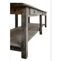 Pamono Weathered Solid Wood Worktable Discount