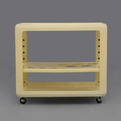 Pamono White Bar Trolley by Alberto Rosselli for Kartell, 1970s New