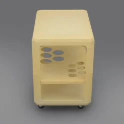 Pamono White Bar Trolley by Alberto Rosselli for Kartell, 1970s New