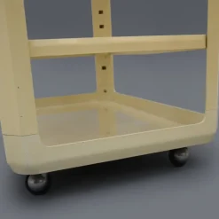 Pamono White Bar Trolley by Alberto Rosselli for Kartell, 1970s New