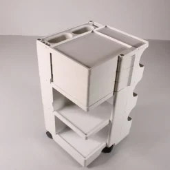 Pamono White Boby Cart by Joe Colombo for Bieffeplast Outlet