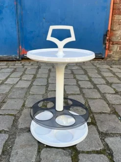 Pamono White Bottle Holder Side Table from Flair Holland Online