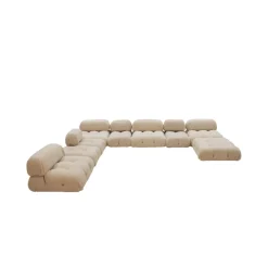 Pamono White Boucle Fabric Camaleonda Modular Sofa Set by Mario Bellini for B&b Italia, 1972, Set of 9 Hot