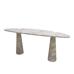Pamono White Carrara Marble Eros Console Table by Angelo Mangiarotti for Skipper, Italy Discount