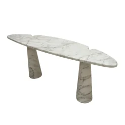 Pamono White Carrara Marble Eros Console Table by Angelo Mangiarotti for Skipper, Italy Discount