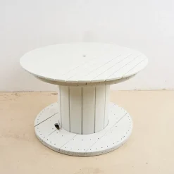 Pamono White Coil Wooden Outdoor Table Discount