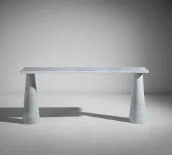 Pamono White Marble Eros Console Table by Angelo Mangiarotti for Skipper, 1990s New