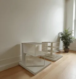 Pamono White Ptolomeo Bookcases, 1980s, Set of 2 Best