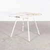Pamono White Square Outdoor Table by Rene Malaval, 1950s New