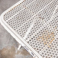 Pamono White Square Outdoor Table by Rene Malaval, 1950s New