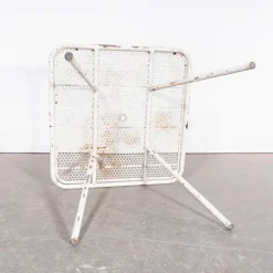Pamono White Square Outdoor Table by Rene Malaval, 1950s New