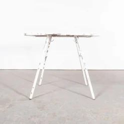 Pamono White Square Outdoor Table by Rene Malaval, 1950s New