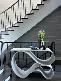 Pamono Whorl Console in Concrete Canvas by Neal Aronowitz The Exceptional