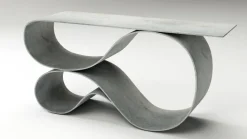 Pamono Whorl Console in Concrete Canvas by Neal Aronowitz The Exceptional