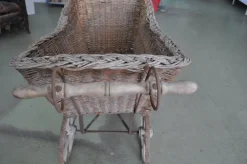 Pamono Wicker & Wood Pram, 1930s Best