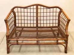Pamono Wicker and Bamboo Sofa, 1970s Hot