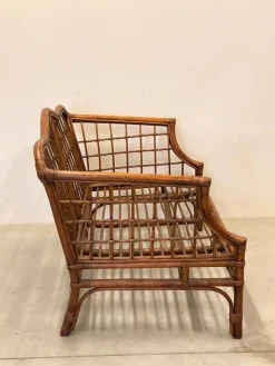 Pamono Wicker and Bamboo Sofa, 1970s Hot