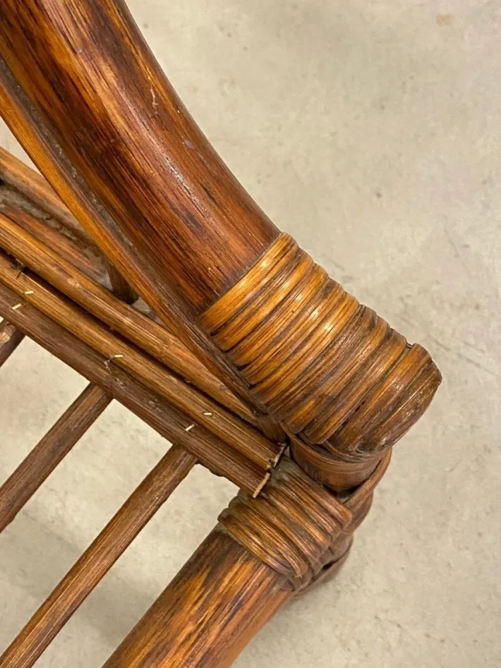 Pamono Wicker and Bamboo Sofa, 1970s Hot