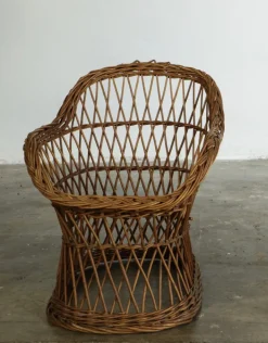 Pamono Wicker Children's Chair, 1960s New