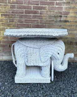 Pamono Wicker Elephant Garden Stool Best