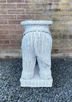 Pamono Wicker Elephant Garden Stool Best