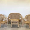Pamono Wicker Lounge Set, 1980s, Set of 4 Outlet