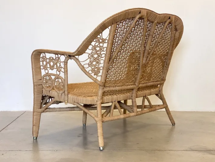 Pamono Wicker Lounge Set, 1980s, Set of 4 Outlet