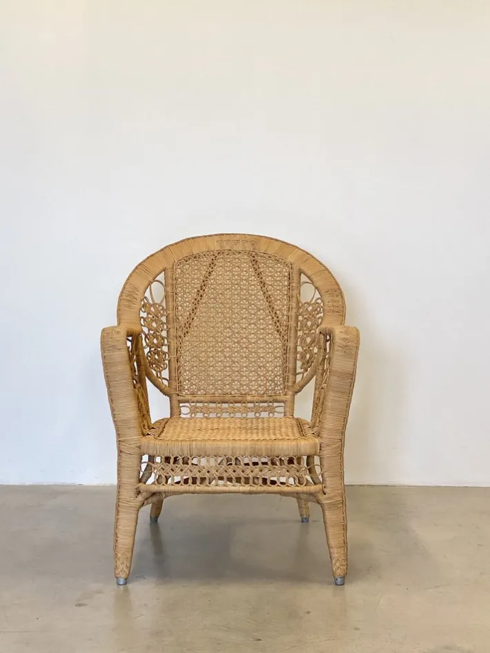 Pamono Wicker Lounge Set, 1980s, Set of 4 Outlet