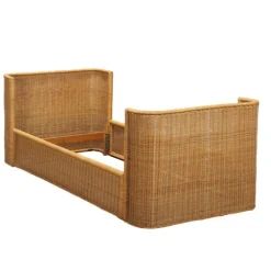 Pamono Wicker Single Bed, 1970s Best