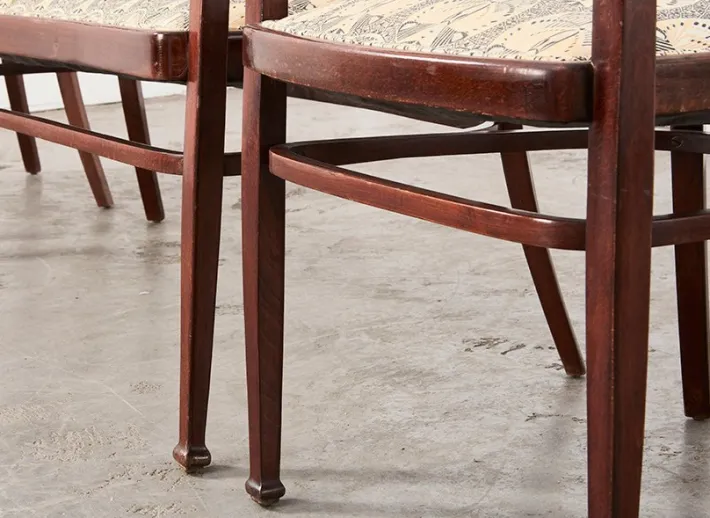 Pamono Wiener Secession Seating Set by Otto Wagner for Mundus Austria, 1903, Set of 3 Sale