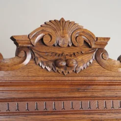 Pamono Wilhelminian 3-Door Wardrobe in Oak with Mirror, 1890s Sale