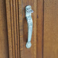 Pamono Wilhelminian 3-Door Wardrobe in Oak with Mirror, 1890s Sale