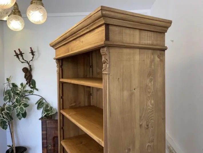 Pamono Wilhelminian Style Bookcase in Natural Wood Best