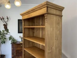 Pamono Wilhelminian Style Bookcase in Natural Wood Best