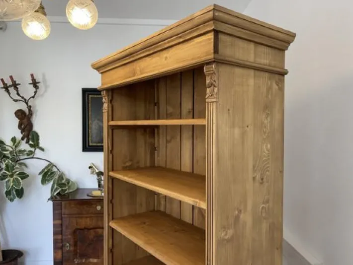 Pamono Wilhelminian Style Bookcase in Natural Wood Best