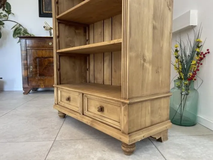 Pamono Wilhelminian Style Bookcase in Natural Wood Best