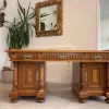 Pamono Wilhelminian Style Oak Column Desk Secretary Clearance
