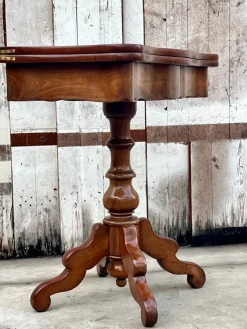 Pamono Willem III Dutch Mahogany Game Table, 1855s Hot