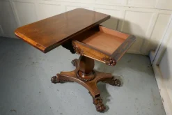 Pamono William IV Folding Games or Card Table, 1830s Outlet