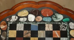 Pamono William IV Marble Chess Board Table with Pietra Dura Top, 1830s Outlet