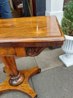 Pamono William IV Rosewood Card Table
